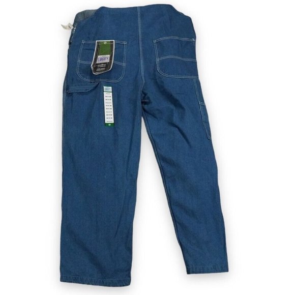 liberty Other - Liberty Bibs Overalls Mens 44x30 Blue Denim Zip Fly Trucker Carpenter Farmer NEW
